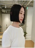天神大名顔周りレイヤーカットミディアムボブタッセルボブ