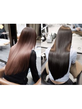 毎朝悩まされるクセ毛から卒業！ふんわり柔らかなナチュラルストレート♪【心斎橋/髪質改善/縮毛矯正】