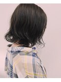 カラーはグリーンとデジタルパーマがかわいい