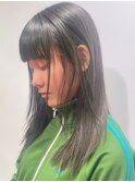 重たく見えない◎透明感オリーブミディ
