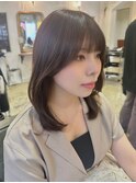 ミディアムレイヤー 顔周りカット フェイスレイヤー【momoka】