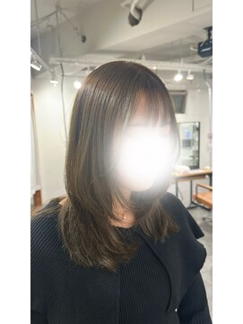 レイヤー×透明感オリーブベージュ♪