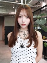 シオン(shion) 前髪カットロング韓国ヘア似合わせカット_F31375