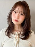 レイヤーカット美髪モテ髪くびれヘア愛されシースルーバング