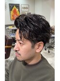 ハーフバック/大人ショート/メンズパーマ/ビジネススタイル
