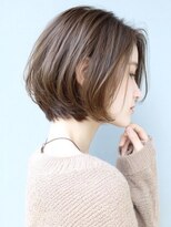 ルーファス 下北沢(Ruufus) 【40代50代60代】外ハネショートボブ/前髪なし/白髪ぼかし