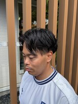 エアーバーバーアンドリラックス(AIR barber&relax)&nbsp;ニュアンスパーマ/センターパート/メンズカット/短髪/バーバー