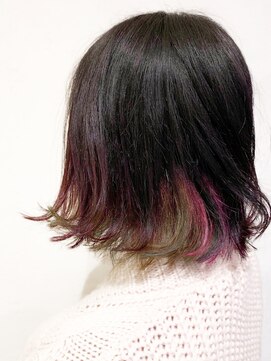 リトルカモジマ バイ ヴィーヴル(little kamojima by BIVRE) 切りっぱなしボブ × インナーカラー by shiho