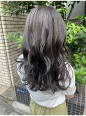 暗髪アッシュブラウン