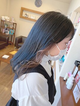 if ベージュ×インナーカラー