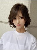 ショートレイヤー　大人ダークブラウン