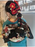 編みおろしヘアアレンジ