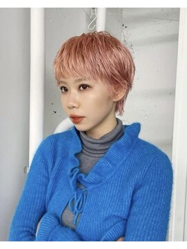 レコ 渋谷(LECO) コットンピンクのハイトーンショート