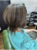 ウルフ シークレットハイライト 大人髪スタイル