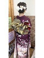 カットハウス はさみの部屋&nbsp;ミディアムボブ/シニヨンヘア/振袖/ふんわり/波巻き/前髪あり