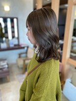 ヘアメイク ミチ 富田店(HAIRMAKE MICHI)&nbsp;【MICHI 富田店　古作蓮】艶感　ブラウンカラー　ウェーブ