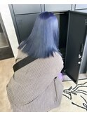 #ブルーブラック#ネイビー#ケアブリーチ#ミディアム
