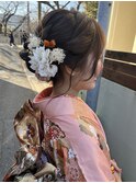☆ふわふわシニヨン☆成人式ヘアセット☆AMU