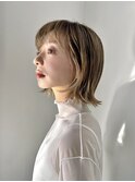 大人可愛い20代30代40代小顔ショートボブ丸み前下がりベルボブ