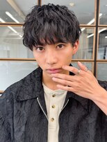 "縦落ちツイストスパイラルパーマメンズパーマ波巻きツイスパ "
