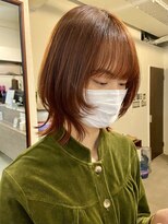 アクアオモテサンドウ(ACQUA omotesando)&nbsp;△ウルフカットレイヤーカット韓国風オレンジブラウン