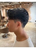 ツーブロックショート12.9フェザーパーマ