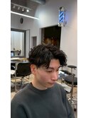 表参道駅MEN’S/ニュアンスパーマ/刈り上げセンターパート