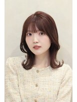 プランツヘアー 高宮店(Plants hair)&nbsp;ミディアムレイヤー × ピンクブラウン　高宮　平尾　大橋