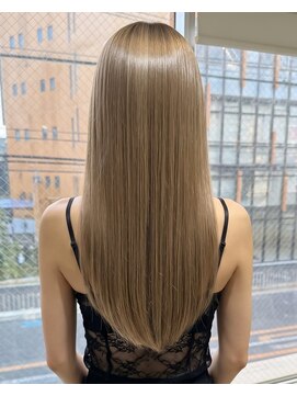 零秒女髪 千里丘店 髪質改善で叶える上品な艶ロングヘアカラー艶髪美髪艶カラー艶感