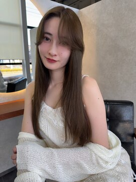 オズ 郡山桑野店(OZ) 黒髪ボブルフネビージュ小顔ワンレン