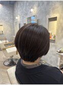30代/40代/50代/ショートボブ/ナチュラルブラウン