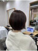 ダークパープル/ナチュラルショート/ミルクブラウン/夏/藤沢