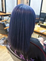 ミー 新宿(MII)&nbsp;ネイビーブルー/ダブルカラー/デザインカラー/髪質改善/新宿/MII
