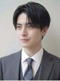 ニュアンスサーフセンターパートゆるめパーマビジカジショート