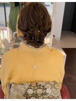 アース 会津若松店(HAIR&MAKE EARTH)&nbsp;着物に似合う上品シニヨンアレンジ