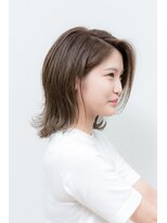 ヘアージャンティ(HAIR GENTIL)&nbsp;ミディアム【ロブ × 外ハネ × かきあげ バング 】