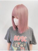【ブリーチ2回以上】ピンクグラデーション,アッシュピンク