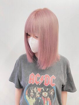 トゥ(to) 【ブリーチ2回以上】ピンクグラデーション,アッシュピンク