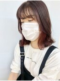 インナーカラー★赤系/ボブ/韓国風ヘア/外ハネ/20代から人気!
