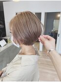 ミニボブ×ミントベージュ× 大人可愛い20代30代40代