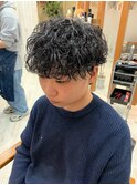 波巻きパーマ