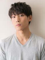 モッズヘアー メン 戸田公園店(mod's hair men)&nbsp;ゆるパーマでセクシー男子なグレージュカラーショートa戸田公園