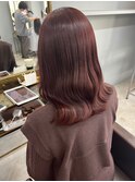 ダブルカラー外ハネボブインナーカラーハイライトケアブリーチ
