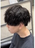 大分メンズツイストスパイラルパーママッシュツーブロック