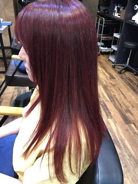 シャインヘアフラッペ 新百合ヶ丘2号店(Shine hair frappe) Shine hair FRAPPE ワインレッドカラー