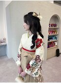 卒業式/袴着付け/袴ヘアセット/袴ヘアアレンジ/袴ヘア/