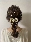 洋装パーティヘアセット