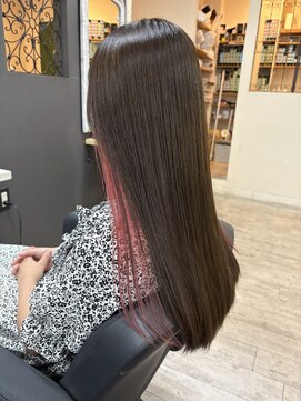 フリーダム マティーニ 姫路駅前店(freedom martini) ふんわりピンクのインナーカラー