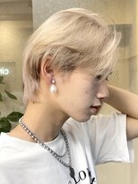 サンクマーケット 渋谷(cinq MARKET)&nbsp;渋谷メンズブリーチカラーミルクティーカラーセンターパート30代