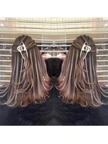 アンダーバーホワイト(_white) ハイライトブリーチ髪質改善トリートメントエクステ神戸三宮